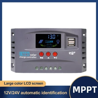 💜 ตัวควบคุมเครื่องชาร์จพลังงานแสงอาทิตย์ MPPT 30A/60A/100A เครื่องชาร์จพลังงานแสงอาทิตย์ 12V/24V