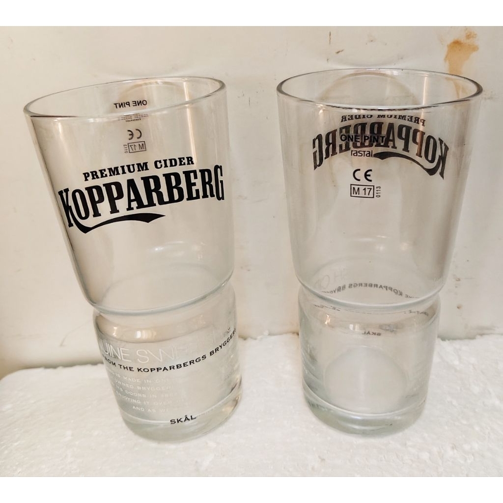 แก้วเบียร์KOPPARBERGขนาด1PINTงานของแท้ สูง16.5ปากกว้าง8ซม.สวยงาม น่าใช้ น่าสะสมหรือเป็นของขวัญ