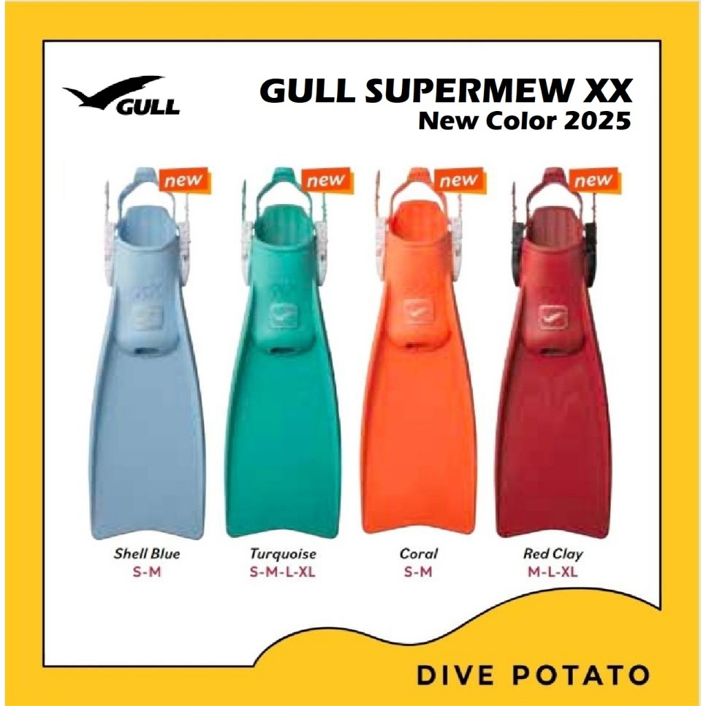 Gull Supermew XX Fin for Scuba Diving New Colour 2025