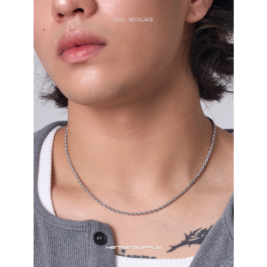 HERMAN SUPPLY - COIL Necklace สร้อยคอ สแตนเลส แนวมินิมอล 2.5MM