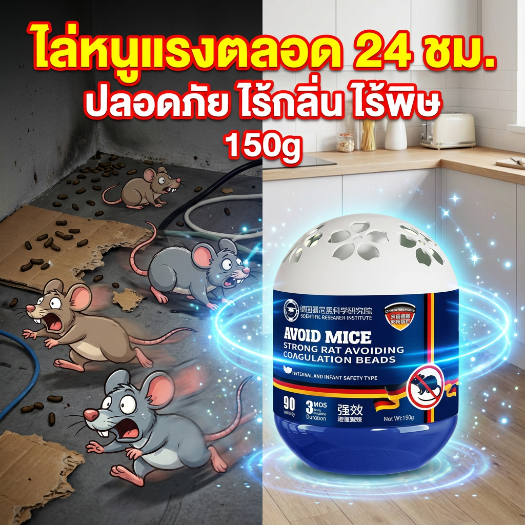 หนีทันที แค่เปิดกระป๋อง! ไล่หนู เจลไล่หนู ยาไล่หนู ก้อนไล่หนู ครีมไล่หนู ปลอดภัยต่อคนและสัตว์เลี้ยง
