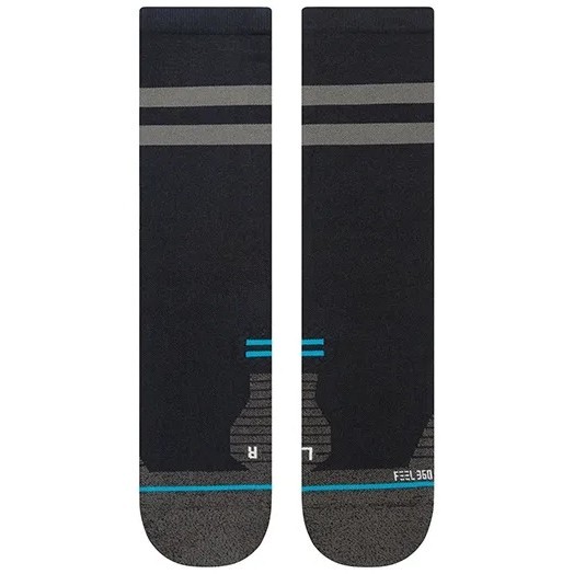 ถุงเท้าวิ่ง STANCE RUNNING SOCKS รุ่น FRANCHISE ULTRA LIGHT CREW PACK 3 สีดำ แบบแพ็ค 3 คู่ ถุงเท้าข้อยาว — صورة 4