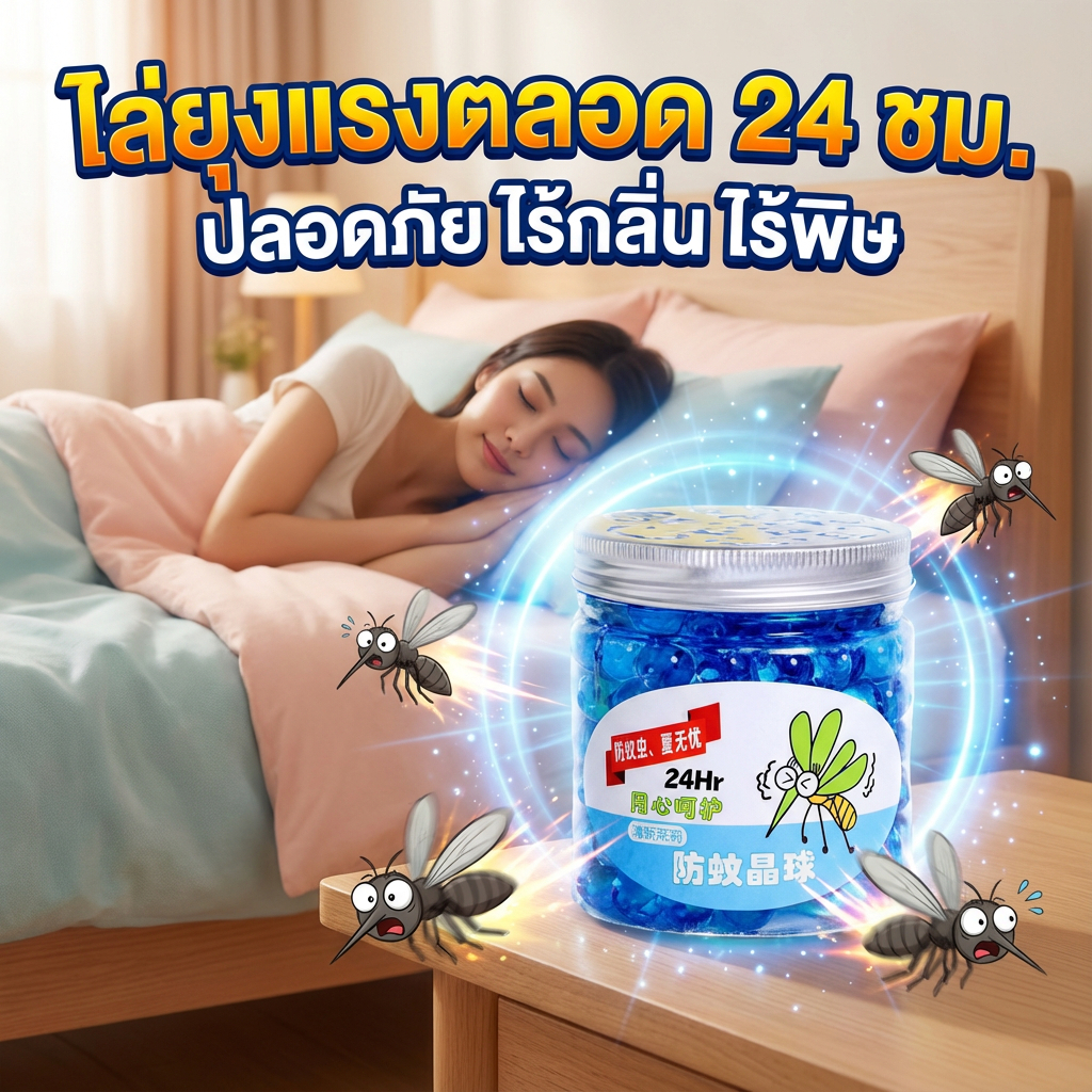 ไร้กลิ่น ไร้ควัน ยุงวิ่งหนีหมด! เจลกันยุง เจลไล่ยุง ก้อนไล่ยุง ที่ไล่ยุง ไม่มีสารเคมี เด็กและสัตว์เลี้ยงใช้ได้