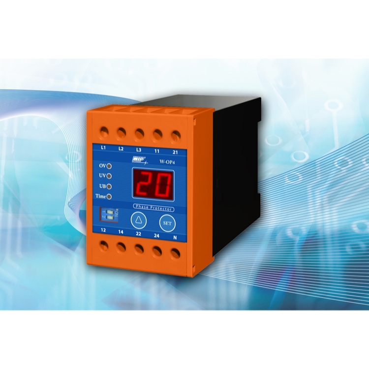 WIP ดิจิทัลเฟสโปรเทคชั่น WIP รุ่น W-OP4 3 เฟส สีส้ม (Phrase Protector 3P4W)