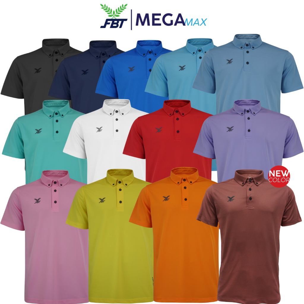 เสื้อโปโล FBT B2C412 ติดกระดุมปลายปกเสื้อ Basic Polo Unisex ออกใบกำกับภาษีได้