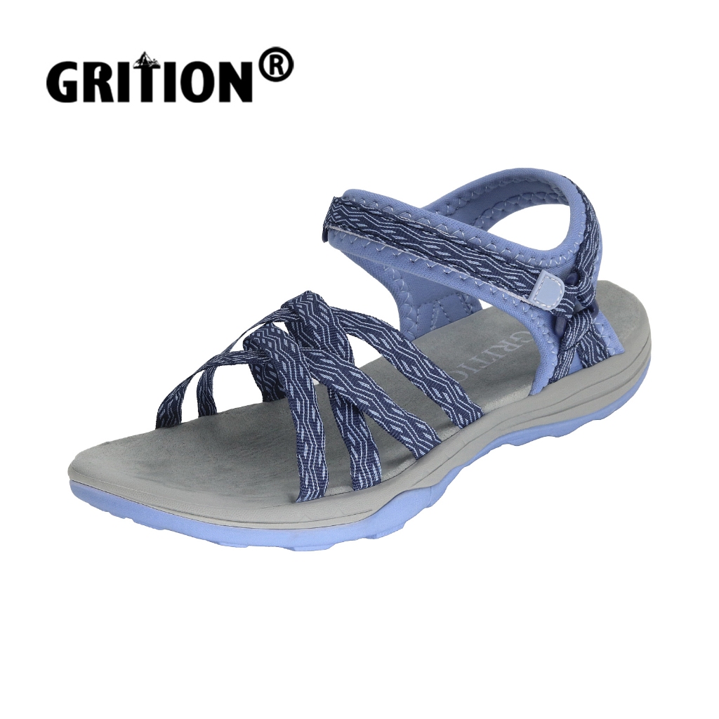 GRITION รองเท้าแตะผู้หญิงแบรนด์ นุ่มสบาย แห้งเร็ว ทนทานต่อการสึกหรอ ไม่ลื่นไถล ระบายอากาศดี เดินตามลำธาร ชายหาด