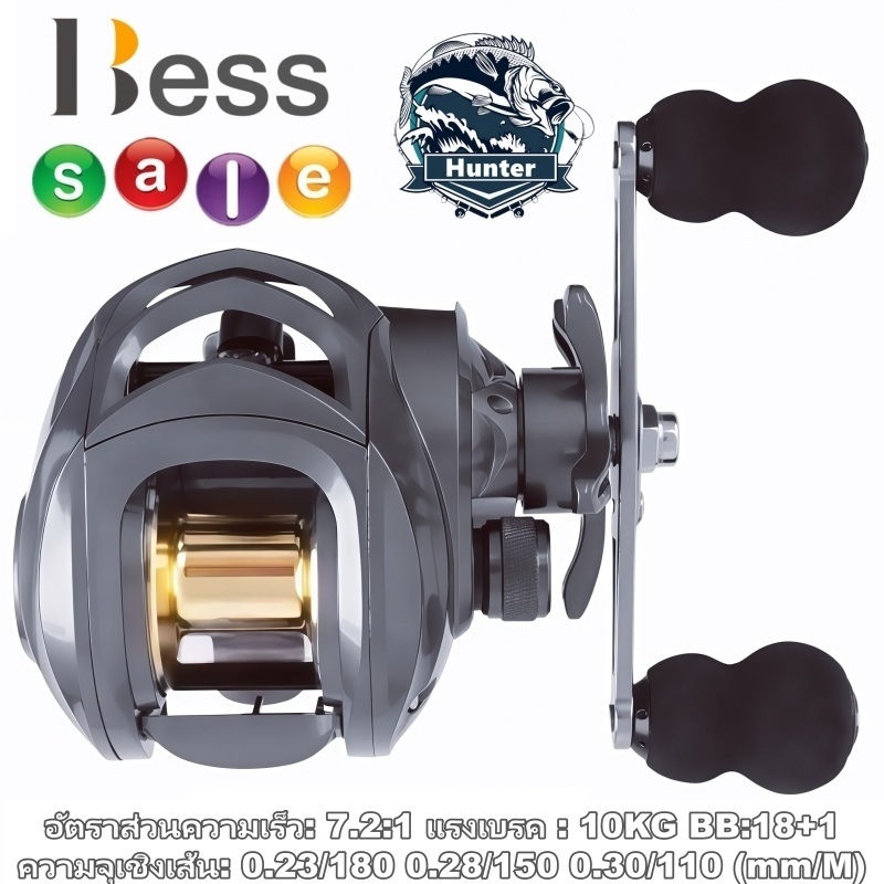 A98-รอกหยดน้ำ Baitcasting Reel ชุดรอกเบทคาสติ้ง 7.2:1 รอกตกปลาแบบลื่นไหล ชุดรอกเบทคาสติ้ง  เบรกสูงสุด 10 KG. 💦พร้อมส่ง💦