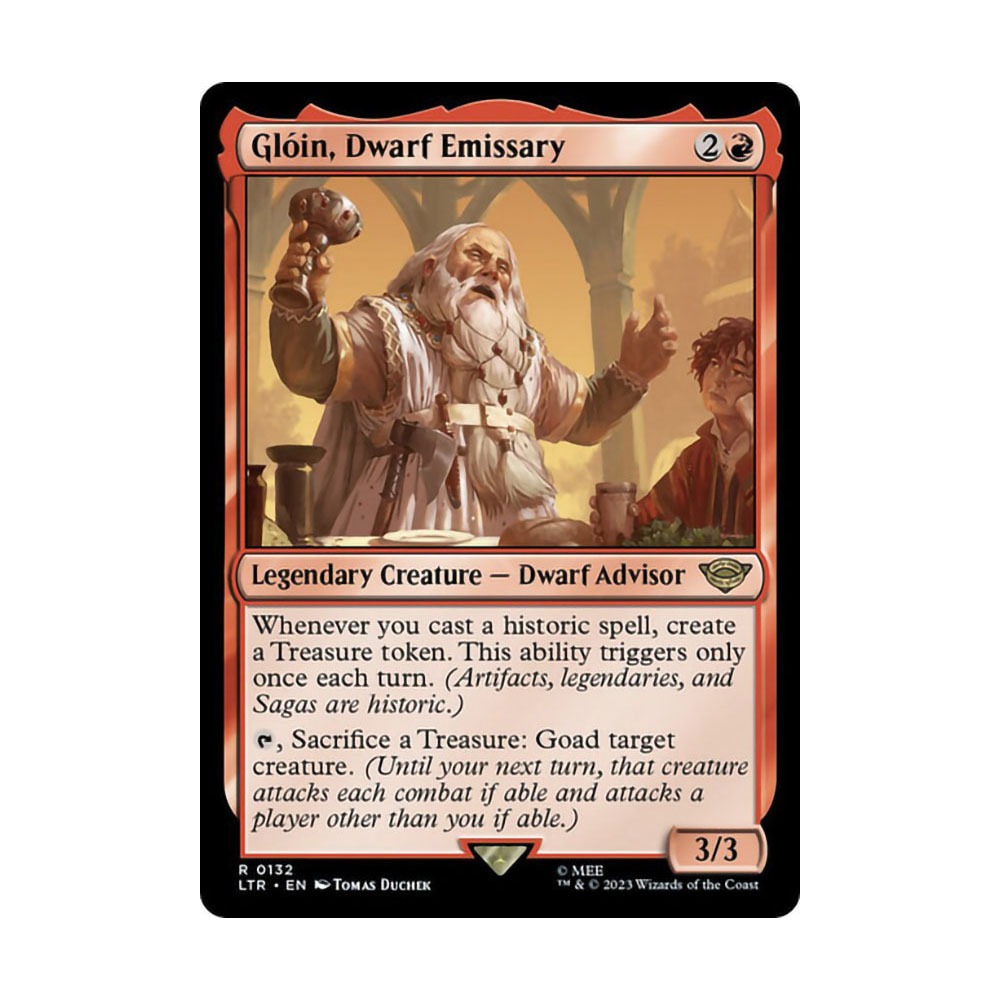 [MTG] Gloin, Dwarf Emissary [LTR] [RED] [R] - Magic the Gathering SINGLES