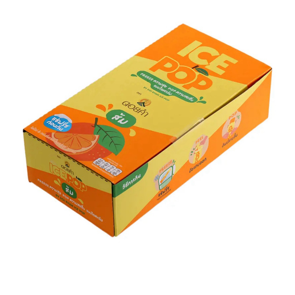 DOIKHAM ICEPOP Mango Passion Fruit/Orange/Watermelon/Strawberry85ml x 6 ดอยคำไอซ์ป๊อปรสมะม่วงเสาวรส/สตอเบอรรี่/ส้ม/แตงโม