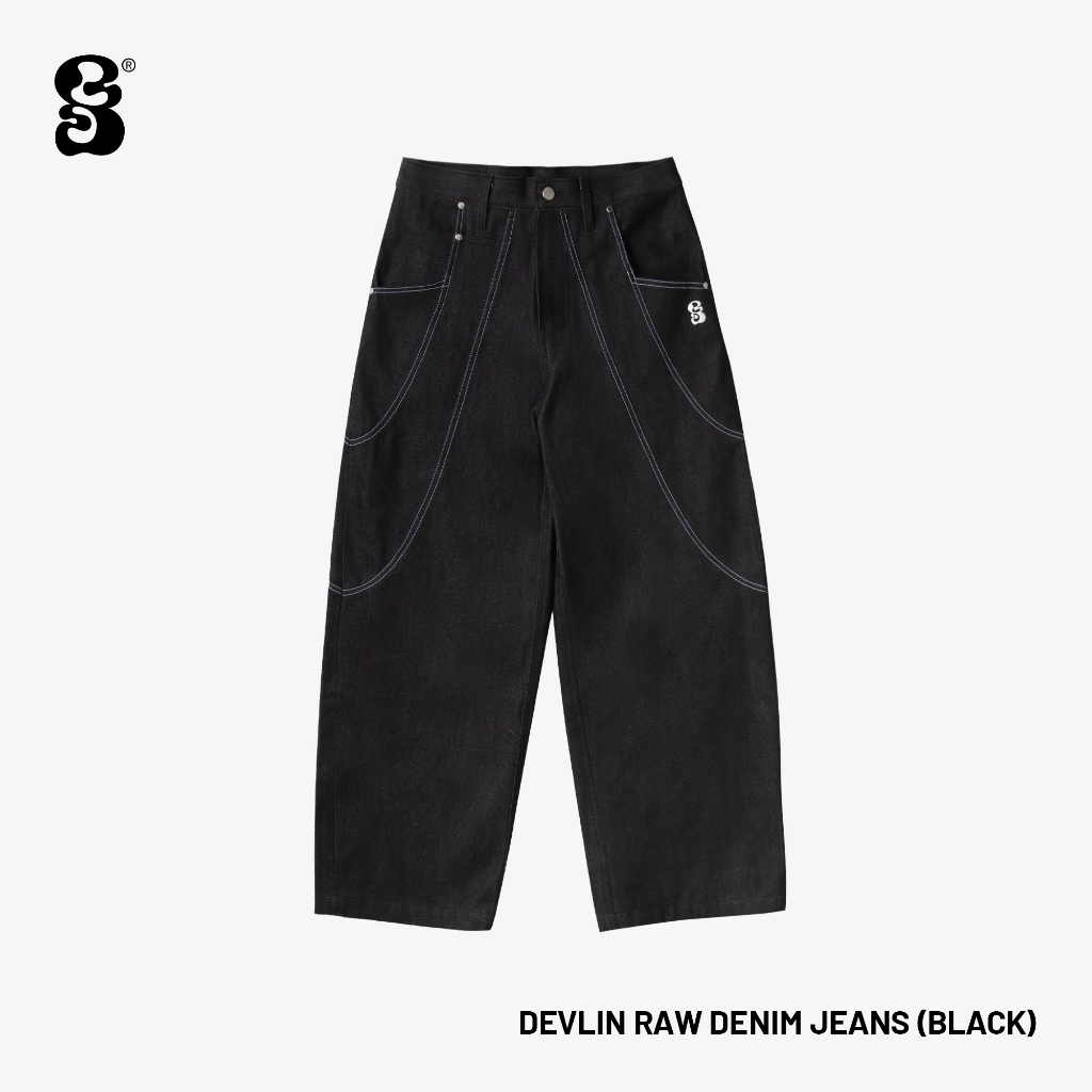 AKFS - DEVLIN RAW DENIM JEANS (BLACK)