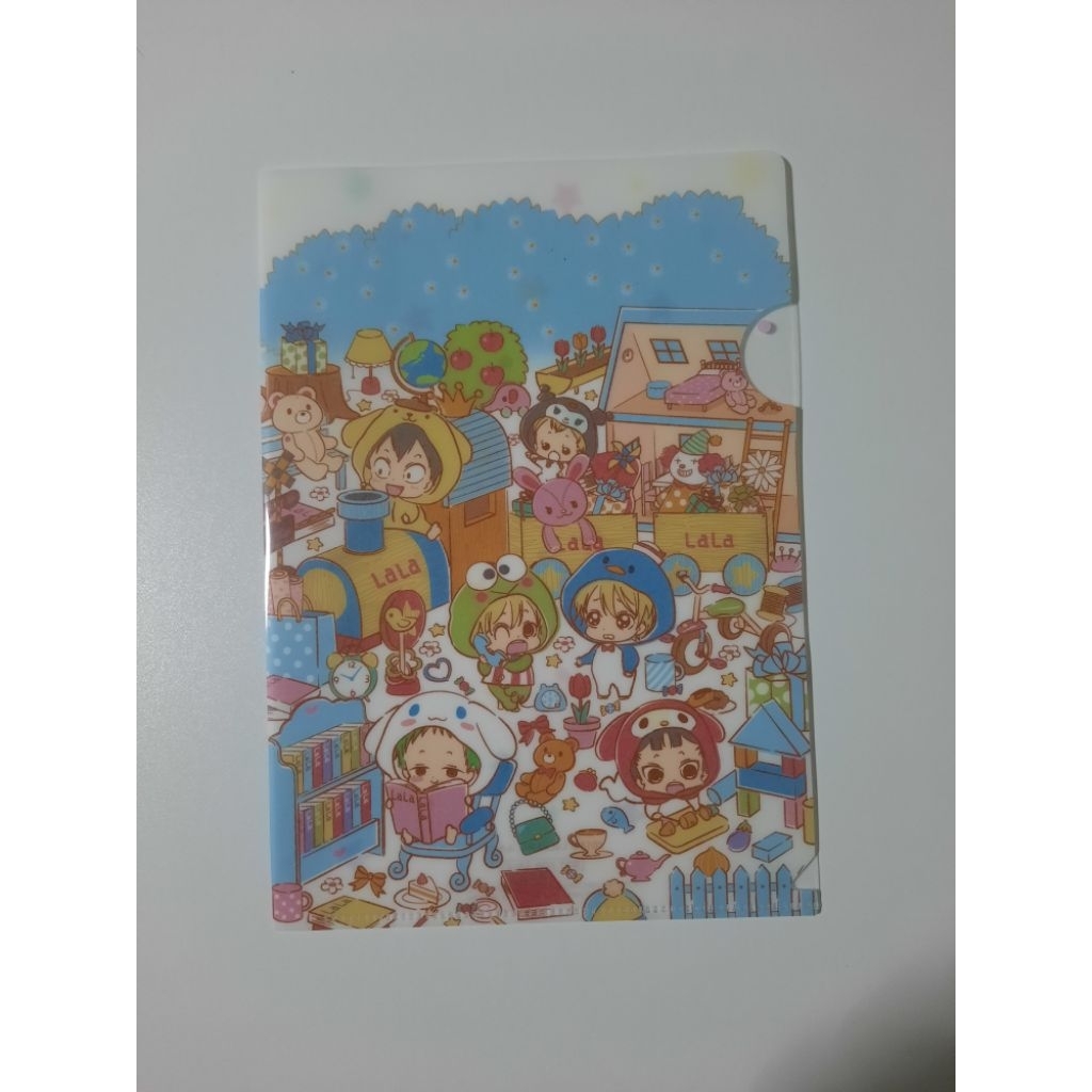 (มือสอง มีเฉพาะแฟ้มค่ะ)แฟ้มใส ขนาด A5 [ 15.5 × 22 cm.]☆ Gakuen Babysitters x Sanrio Characters ☆