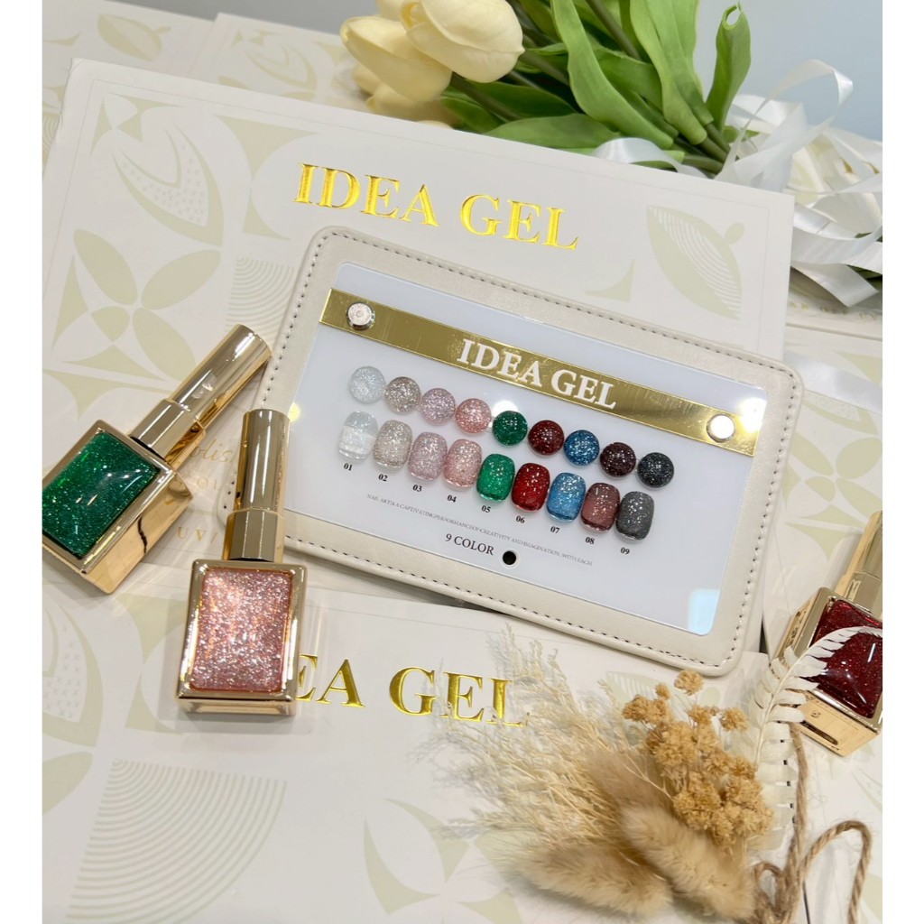 Flash diamond Set 9 สี ( IR9-8 ) idea gel 2026 พร้อมชาร์จสำเร็จรูป