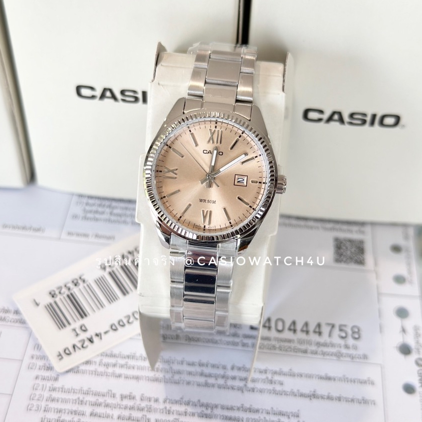 CASIO นาฬิกาข้อมือผู้หญิง รุ่น LTP-1302DD-4A2 / LTP-1302DD / LTP-1302 ประกันศูนย์เซ็นทรัล cmg