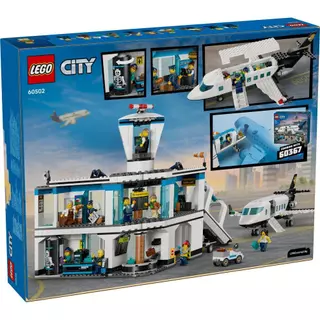 LEGO City 60502 Airport with Airplane (887pcs.), Building Blocks, Kids Toy