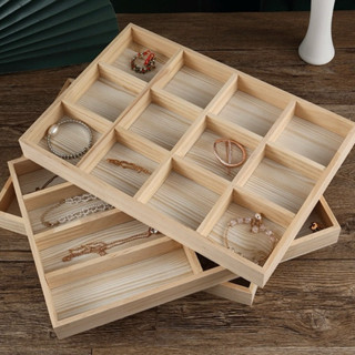 ถาดไม้สนกั้นช่องถาดใส่ของถาดไม้จัดระเบียบ ส่งจากไทย