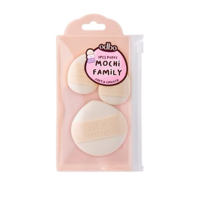 ODBO 3PCS PUFFS MOCHI FMMILY (พัฟโมจิ) - OD8069