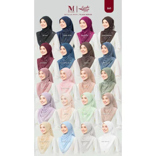 พร้อมส่ง ผ้าคลุม MINAZ สีพื้นติดเพชร รุ่นใหม่ล่าสุด