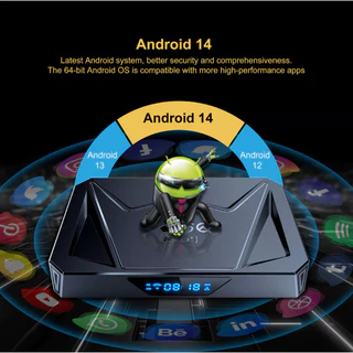 X96Q Pro PLUS Android 14 Smart TV box ALLWINNER H728 BT5.X Wifi6 LAN1000M