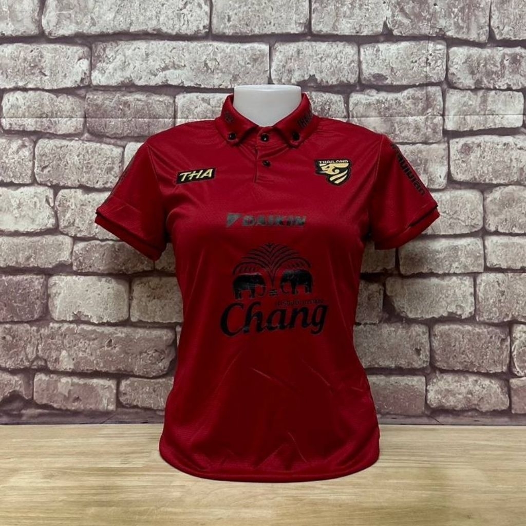 เสื้อบอลหญิงทีมชาติไทย อก 32/38 ทรงเข้ารูป ดีไซน์แฟชั่น สวยงาม - รูปที่ 2