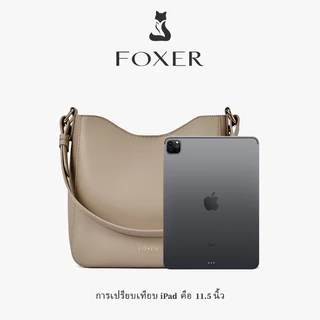 FOXER สไตล์เกาหลี กระเป๋าถือ ความจุขนาดใหญ่ กระเป๋าสะพายไหล่ PU กระเป๋าถือ ของขวัญสำหรับผู้หญิง แฟชั่นกระเป๋า