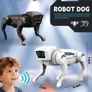 ของเล่นประกอบชิ้นส่วนหุ่นยนต์สุนัขอัจฉริยะควบคุมด้วยเสียง AI…