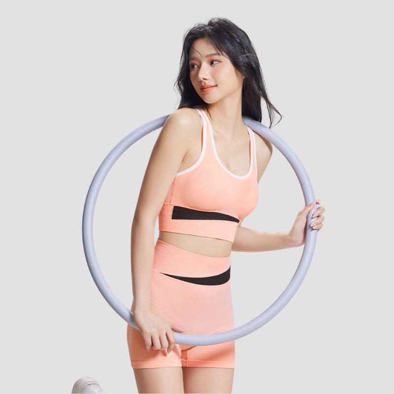 ชุดออกกำลังกายผู้หญิง เซ็ตเสื้อกีฬา+กางเกงเอวสูง S-2XL เก็บพุง ยกก้น มีฟองน้ำในตัว ผ้ายืดหยุ่น ใส่สบาย ชุดโยคะ ชุดฟิตเนส - รูปที่ 6