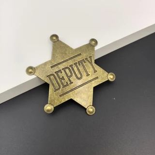 เข็มกลัดดาวนายอำเภอ Sheriff / Deputy สีทองรมดำ สไตล์วินเทจสุดคลาสสิก 00PIN01