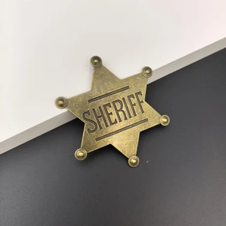 เข็มกลัดดาวนายอำเภอ Sheriff / Deputy สีทองรมดำ สไตล์วินเทจสุดคลาสสิก 00PIN01