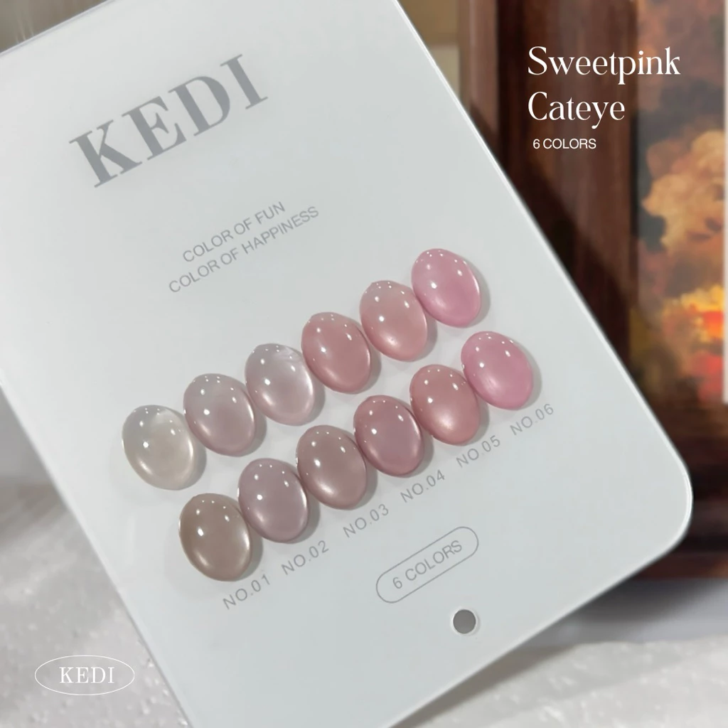 ยกชาร์ต KEDI Sweet Cat Eye 15ml สีเจลแคทอาย สีแคทอายสุขภาพดี หวานละมุน