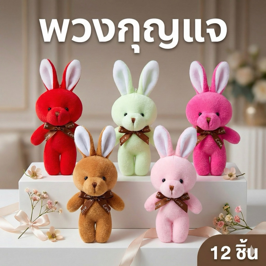 30011 ยกโหล พวงกุญแจกระต่าย