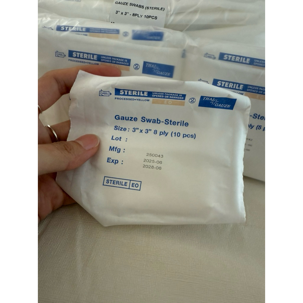 Sterile gauze pad 3x3นิ้ว ไทก๊อซ Thaiguaze