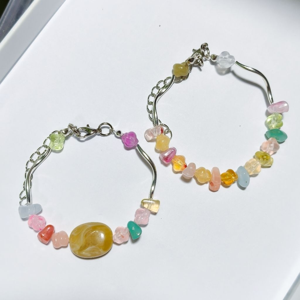 💕| สร้อยข้อมือ Handmade Pastel Beads