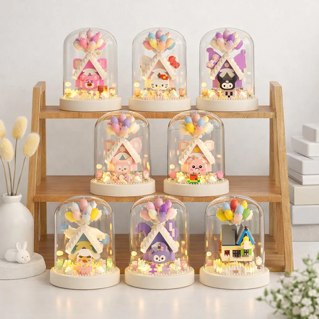 ตัวต่อ BALLOON HOUSE สำหรับเด็กหรือประกอบตกแต่งประดับห้อง มีทั้งหมด 8 ลาย
