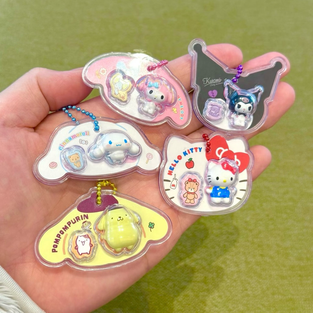 🍎🔖{พร้อมส่ง! } Sanrio toptoy [เลือกตัวได้]พวงกุญแจจิ๋วซานริโอ้แบบใหม่ มีทั้งหมด9แบบ1ซีเคร็ท ซานริโอ้🍎🎀🔖 ราคาถูก Shopee Lazada