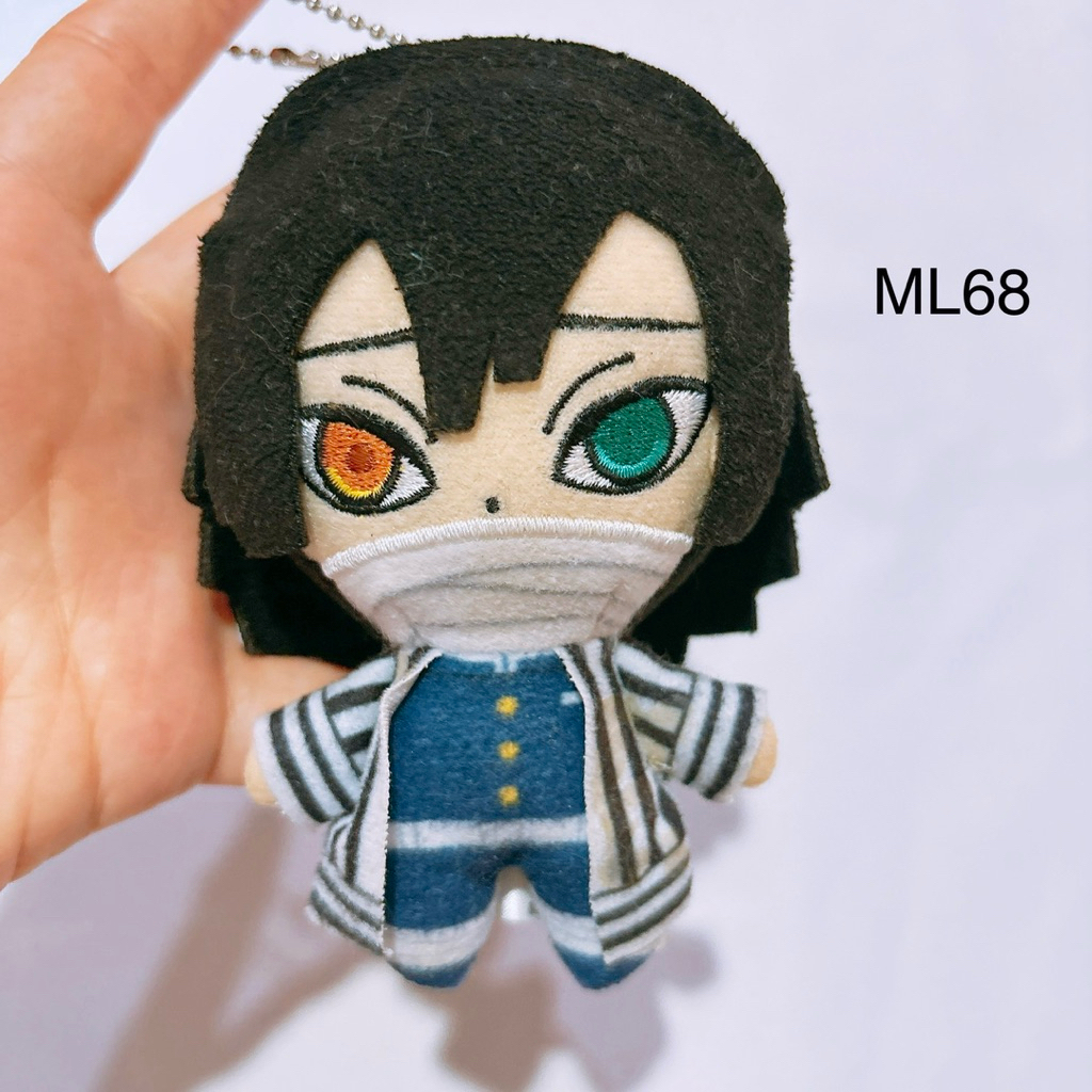 พวงกุญแจ ดาบพิฆาตอสูร Bandai Demon Slayer Kimetsu no Yaiba Chibi Plush of Obanai Iguro