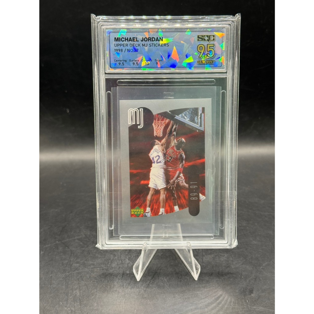 [SQC 9.5 Gem Mint] การ์ด Michael Jordan 1998 Upper Deck MJ Stickers #27 (89-91 Bulls)