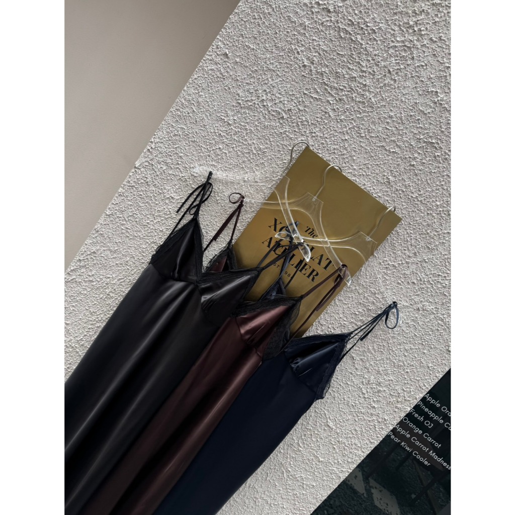 colourblockmatter - Luciana Dress เดรสซาตินแต่งลูกไม้ เดรสออกงาน เดรสเซ็กซี่ มี 3 สี รูปที่ 7