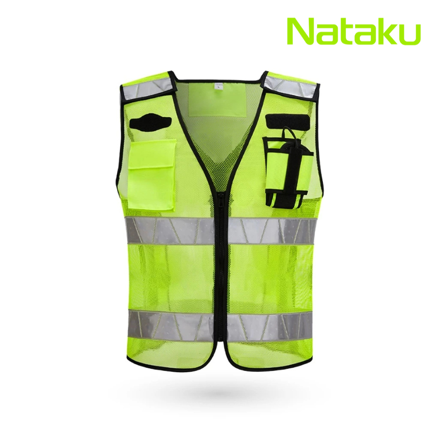 Nataku เสื้อเซฟตี้ เสื้อเซฟตี้สะท้อนแสง เสื้อกั๊ก Free size ปลอดภัยแม้ทำงานในที่มืด