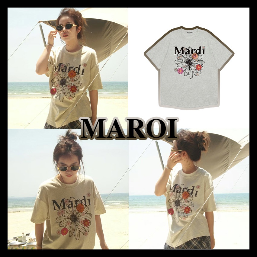 [แท้ / พร้อมส่ง ]MARDI MERCREDI BLOSSOM เสื้อยืดลำลองสำหรับผู้หญิง ไซส์ฟรีไซส์ ผ้าฝ้าย 100%