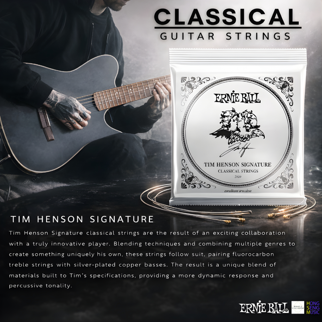 สายกีตาร์คลาสสิค Ernie Ball Tim Henson Signature Classical Guitar Strings - Medium Tension