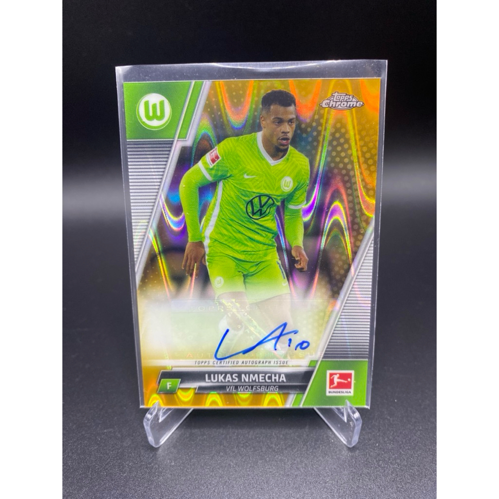 การ์ดฟุตบอล✍🏼ลายเซ็น Lukas Nmecha | 2021/22 Topps Chrome Bundesliga