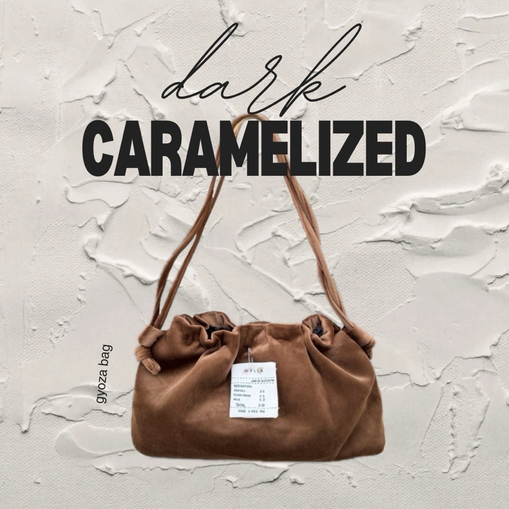 Wyllabrand กระเป๋าผ้า Dark Caramelized Gyoza Bag