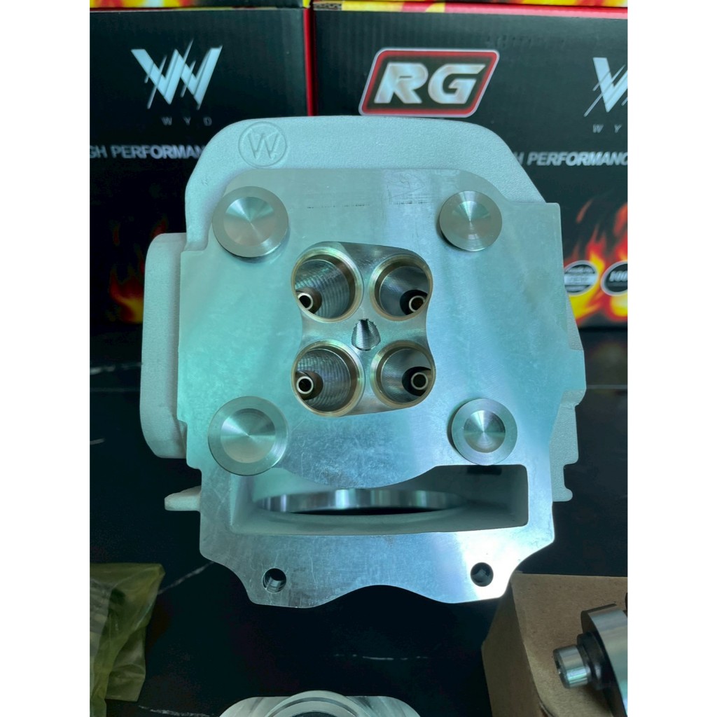 ฝาสูบ WAVE125 - 4V วาล์ว19/22 22/25 บ่าทองเหลือง