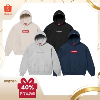 Supreme FW24 Box Logo Hooded ไม่จำกัดเพศ ตัวอักษรปัก เสื้อฮู…