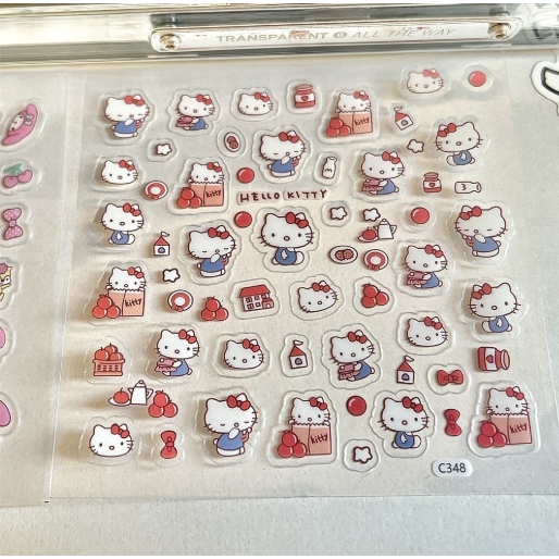 [สินค้าใหม่ พร้อมส่งในไทย] สติ๊กเกอร์ลายการ์ตูน กันน้ำ แบบตัวนูน ลายน่ารัก สีสันสดใส