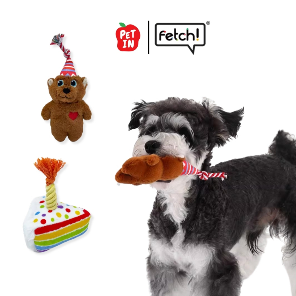 Fetch ของเล่นสุนัข Happy Birthday ตุ๊กตาสุนัขจิ๋ว