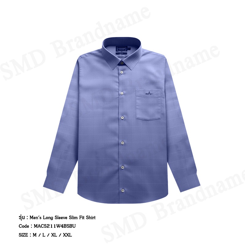 Arrow เสื้อเชิ้ตแขนยาวผู้ชาย รุ่น Men's Long Sleeve Slim Fit Shirt Code: MACS211W4BSBU