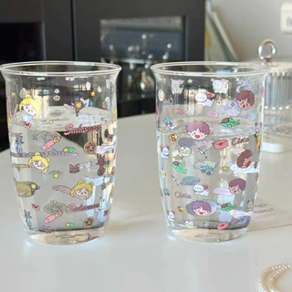 แก้วน้ำ เซเลอร์มูน💓🌙 Sailor Moon 480 ml วัสดุแก้ว พร้อมส่ง