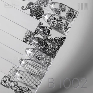 แผ่นปั๊มลายเล็บ เพลตสำหรับปั๊มลายเล็บ Nail Stamping Plate BBM