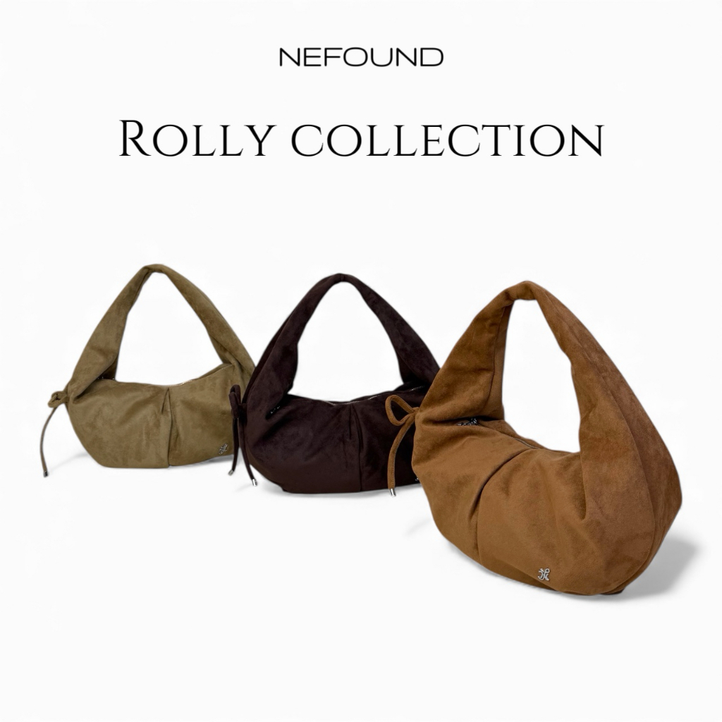 NF25034 NEFOUND กระเป๋าสะพายรุ่น Rolly bag หนังกลับ Premium